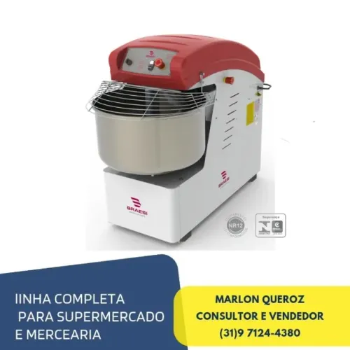 Amassadeira 15 KG Espiral 220V Braesi Nova