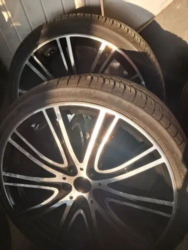 Roda aro 20 Bmw série M preta com diamantado duas talas 5x112 originais