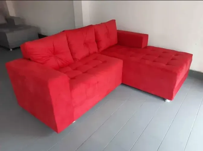 Sofá Cheyse de 3 lugares completa entrega grátis 