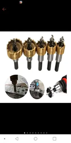 Kit com 5 brocas Serra copo para fazer furos em Aco