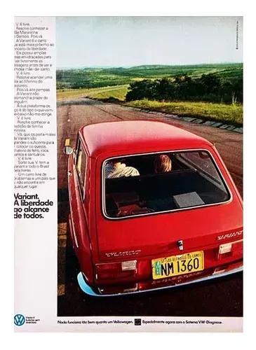 VW Variant anos 70 - Propaganda original de revista de época - escolha a sua