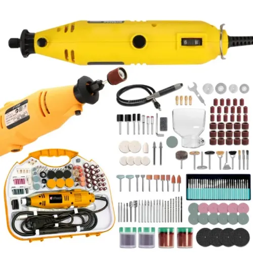 Mini Retifica Profissional 212pçs 650w Com Maleta