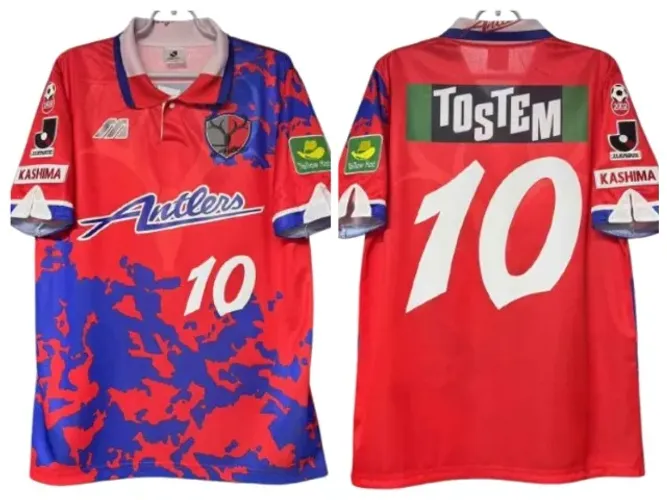 Camisa Kashima Antlers Japão 1994/1995 Zico Mozer Leonardo Jorginho