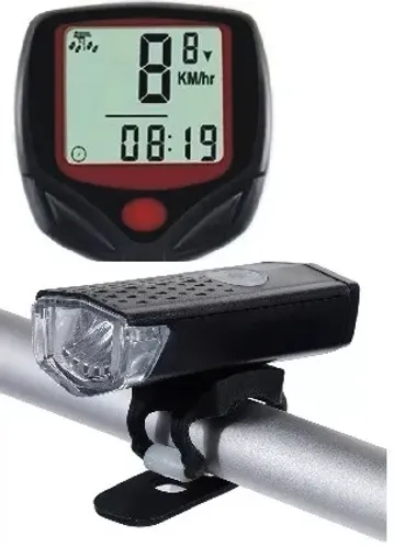 Kit Velocímetro + Farol Recarregável