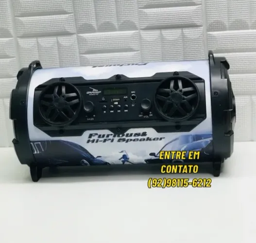 Caixa Canhão 38cm Bluetooth Portatil Sem Fio - Entrega das 9 até 22hrs