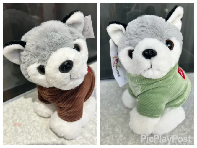 Cachorro em Pelucia com blusa BR Machine