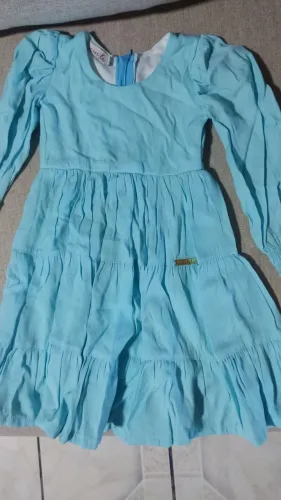 Vestido Azul Bebê Infantil (tamanho 1)