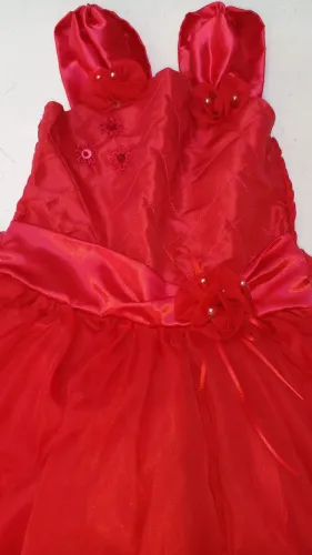 Vestido Vermelho Festa Infantil