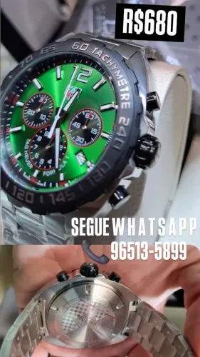 Relógio TAG HEUER FORMULA 1 TACHYMETRE FUNDO VERDE