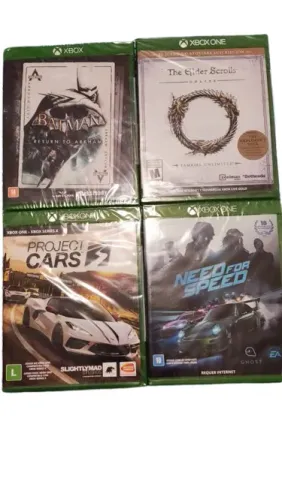 Lote 4 jogos Xbox One lacrados- Project cars 3 + Need for Speed + Batman + Elder Scrolls