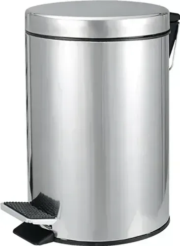 Lixeira Redonda, 3 litros, inox, cinza, Vonder