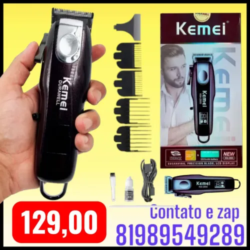 máquina de cortar cabelo profissional Kemei KM-2000.