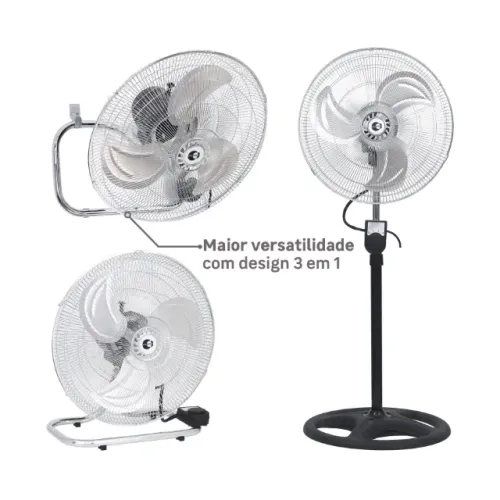 Ventilador 3 Em 1 Equation 45 Cm Torre Chão Ou Parede. Cor Das Pás Prata Cor Da Estrutura