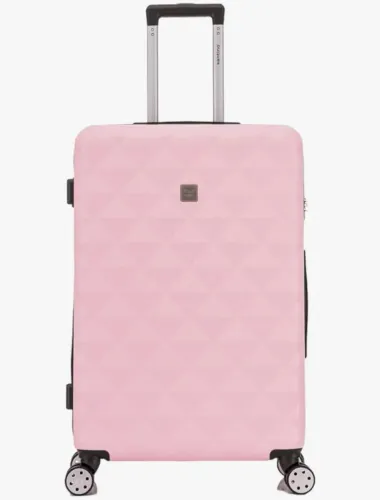 Mala de Viagem Santino Média Madrid Rígida 360° Pink Nova 