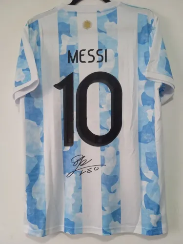 Camisa Argentina Campeã Copa América 2021 #10 Messi Autografada Certificada