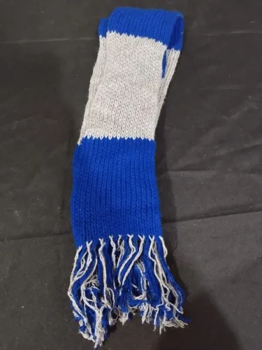 Cachecol Bicolor Azul e Cinza