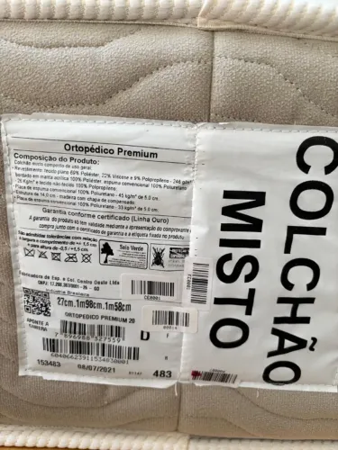 Colchão Ortobom Ortopédico Premium Queen 158x198cm