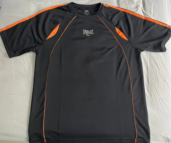 Camiseta Everlast - Tamanho G Preto e Laranja número 5