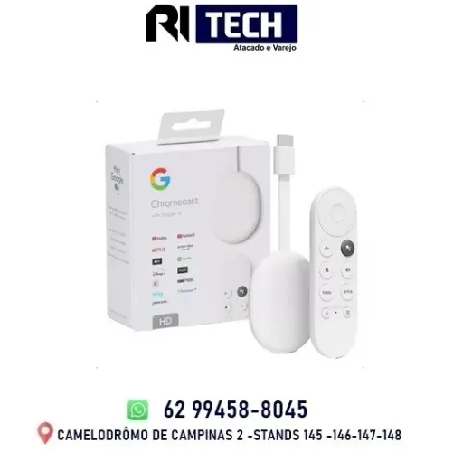 Google Chromecast 4 HD Controle De Voz ORIGINAL LACRADO