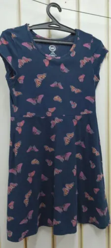 Vestido Infantil com Estampa de Borboletas