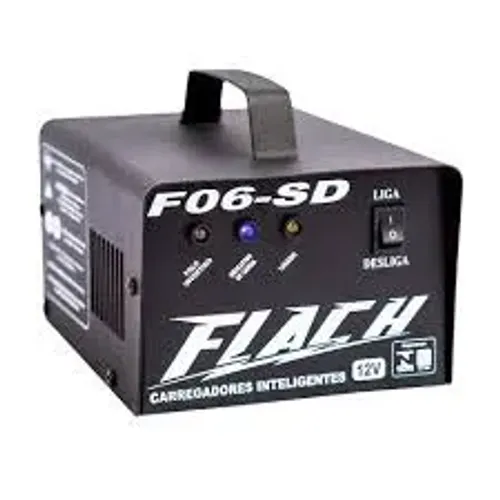 CARREGADOR FLACH F06-SD 6 A 12V S/ DISPLAY C/AUXILIAR DE PARTIDA