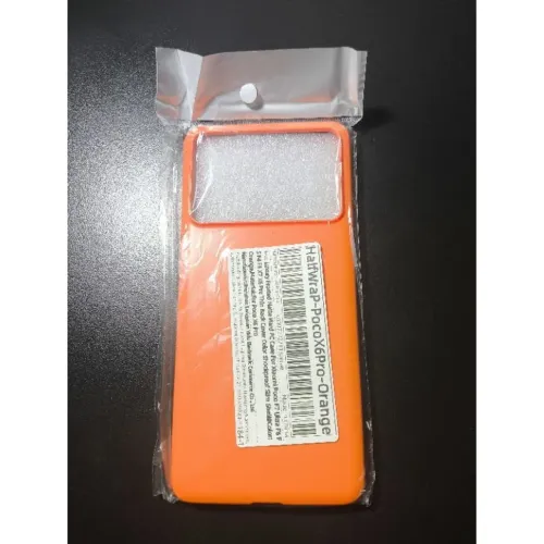Case / Capa Semi Rígida Shockproof Poco X6 Pro 5G e Xiaomi F3 Lite - Cor Laranja - NOVO