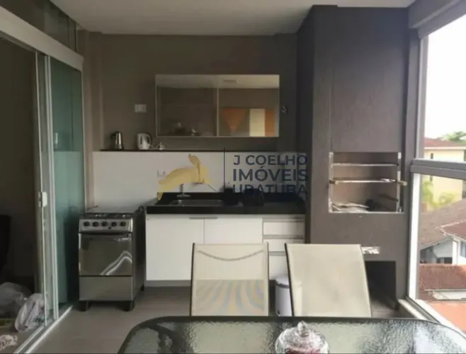 Apartamento tipo studio com varanda gourmet disponível para venda no Itaguá, em Ubatuba-SP