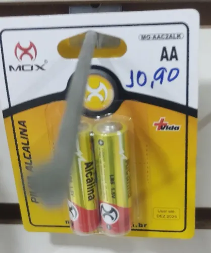 Pilha Aa Recarregável Aa Mox 2600 Cartela Com 2 Unidades
