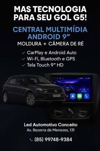 Central Multimídia Android 9 Polegadas do Gol G5
