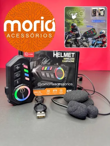 Fone Bluetooth Para Capacete Comunicador Moto Resistente a água