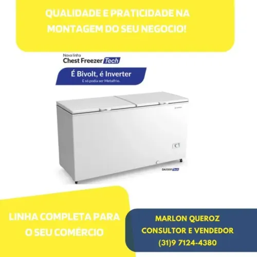 Freezer 546 Litros Horizontal Tampa Cega MetalFrio