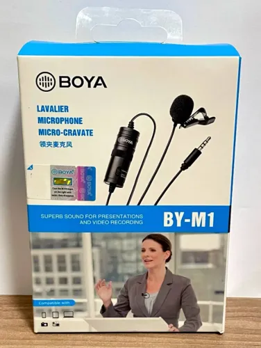 Microfone De Lapela Boya By-M1 Para Câmeras E Smartphones