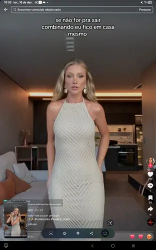 Vestido de tricô, Chic ( nunca usado ) -valor negociável