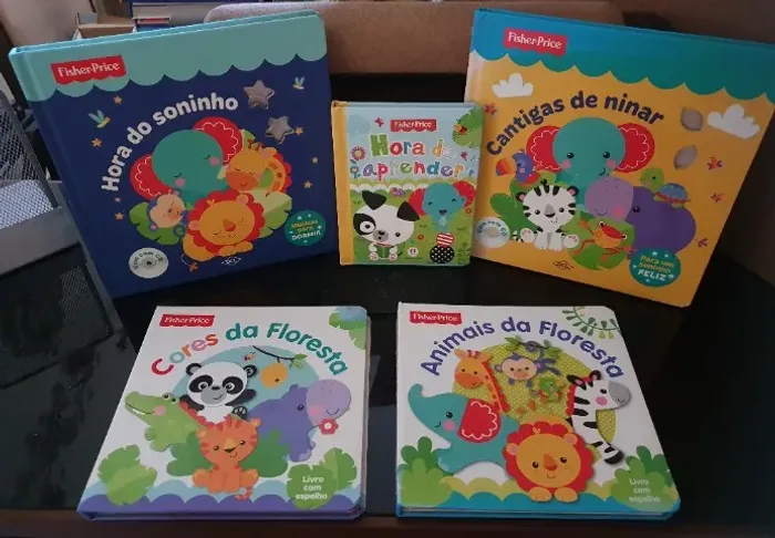 Coleção livros infantis da Fisher Price com 5 livros