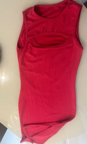 Vestido canelado Pink
