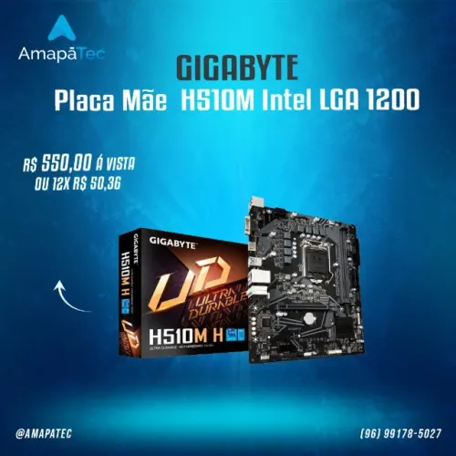 Placa-Mãe Gigabyte H510M H V2 Intel LG