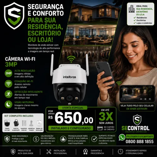 Câmera im7 INTELBRAS, instalado