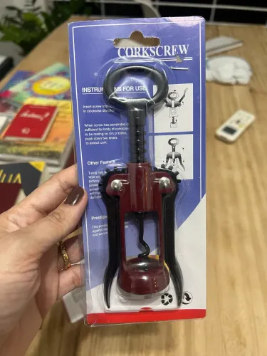 Abridor de Vinho Saca-Rolhas Profissional Tipo Garçom com Alavanca - Novo na Embalagem