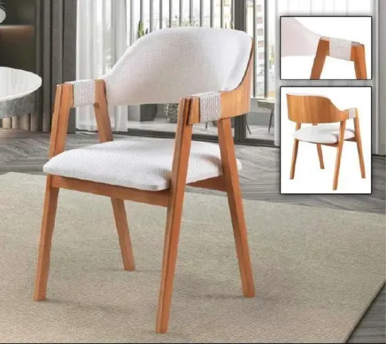 Cadeira charmosa, madeira maciça, excelente acabamento