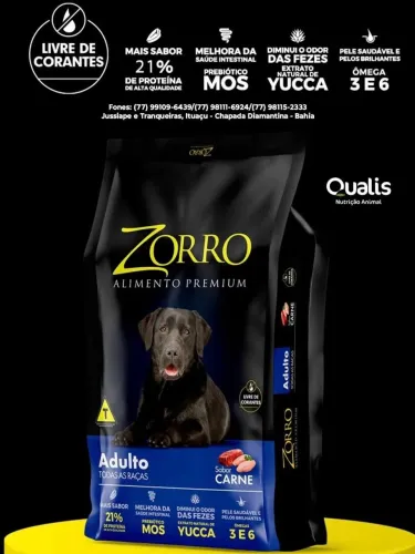 Racao Premium Zorro 25kg