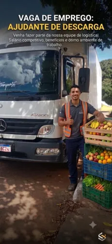 Vaga para ajudante entregador
