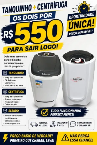 Tanquinho + centrífuga