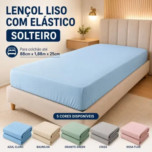 Lençol com elástico so 12,99. Oferta