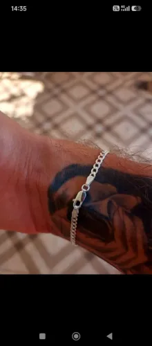 Prata 925 Pulseira 3mm Nova Garantia Eterna