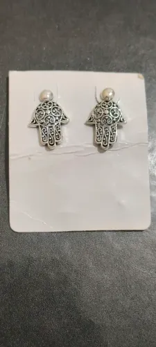Brinco mão de Fátima PRATA 925