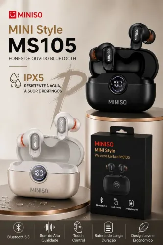 Fone de ouvido MINISO MS105 ORIGINAL