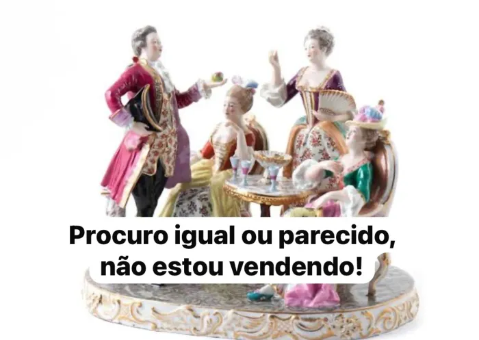 Grupo escultórico escultura porcelana biscuit vintage rococó Luis xv art noveau 