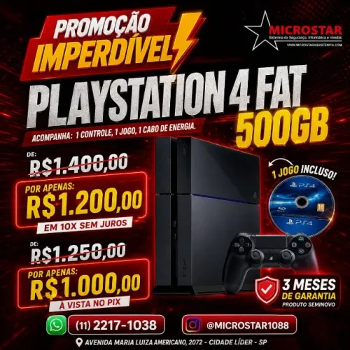 Playstation 4 fat - PROMOÇÃO