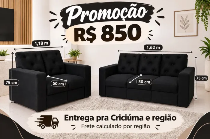 Sofá preto R$:850