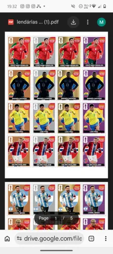 PDF FIGURINHAS LENDÁRIAS COPA DO MUNDO PARA IMPRESSÃO 
